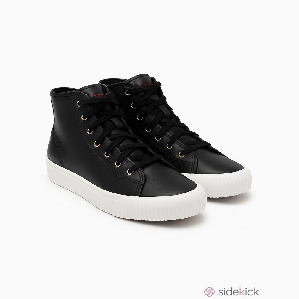 Keds Black High-Top Sneakers with White Sole